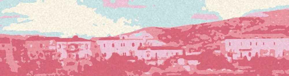 Opera in rosa e celeste dal fronte del paese nel 1943–45